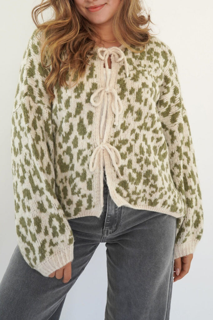 Colorblock Stripe Embroidered Cardigan